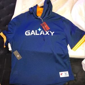 Mitchell & Ness Hoodie short sleeve jersey LA GALAXY bnwt XL